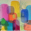 Neighborhoods Need Parks, 20 x 60, acrylic, pen and pencil on canvas